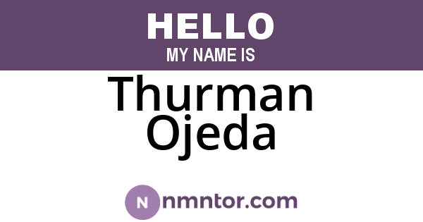 Thurman Ojeda