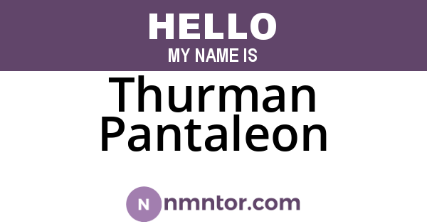 Thurman Pantaleon