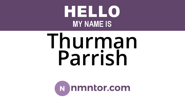 Thurman Parrish