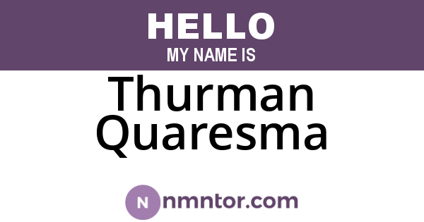 Thurman Quaresma