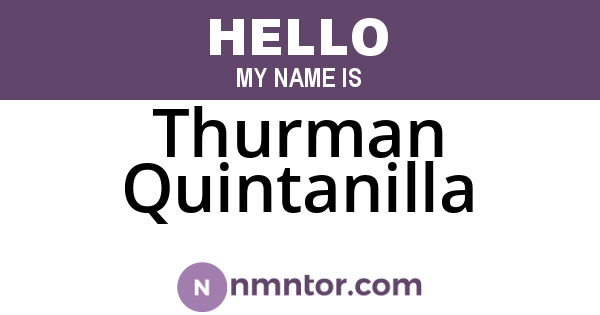 Thurman Quintanilla