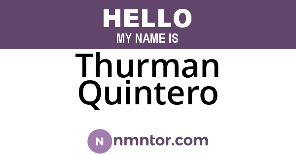 Thurman Quintero