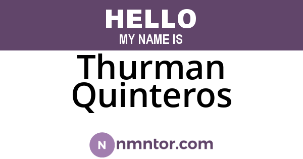 Thurman Quinteros