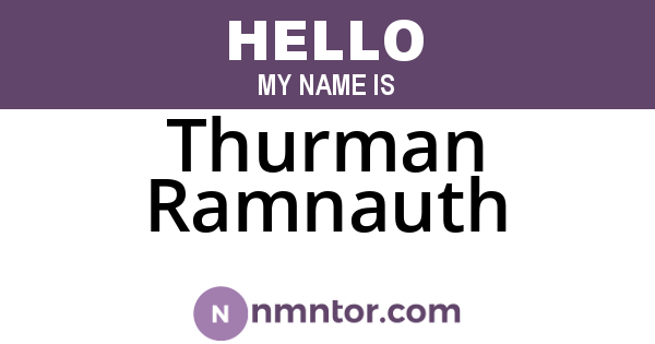 Thurman Ramnauth