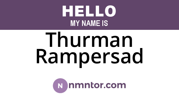 Thurman Rampersad