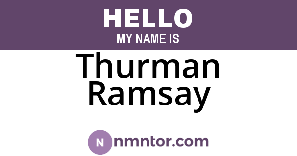 Thurman Ramsay