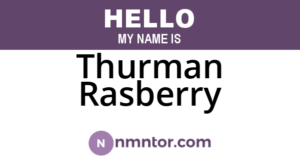 Thurman Rasberry