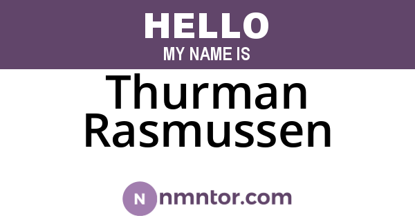 Thurman Rasmussen