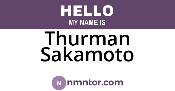Thurman Sakamoto