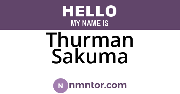 Thurman Sakuma