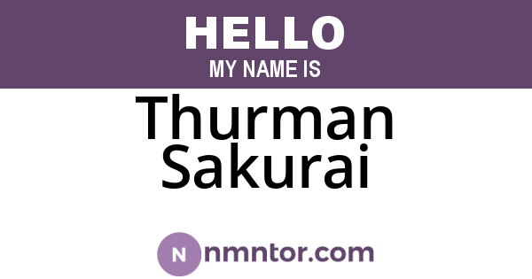 Thurman Sakurai