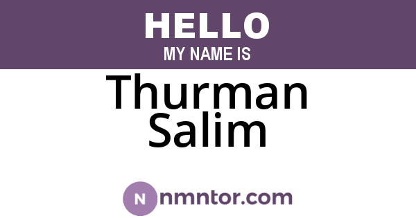 Thurman Salim