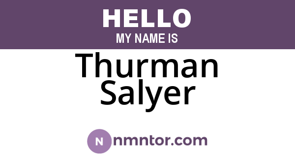 Thurman Salyer