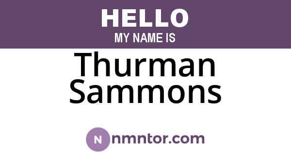Thurman Sammons