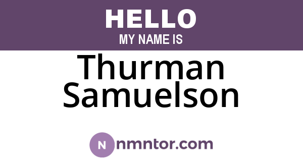 Thurman Samuelson