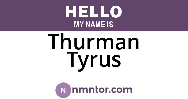 Thurman Tyrus