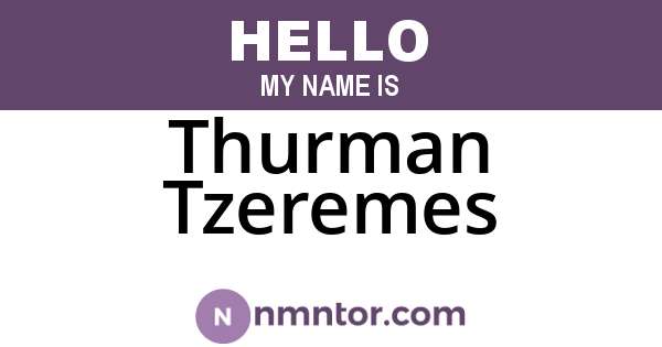 Thurman Tzeremes