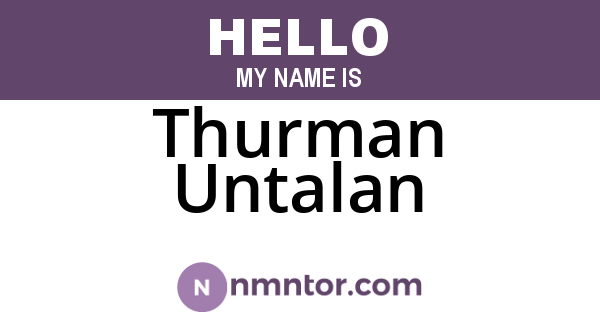 Thurman Untalan