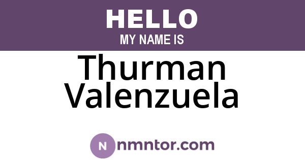 Thurman Valenzuela