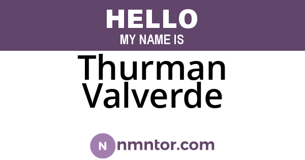 Thurman Valverde