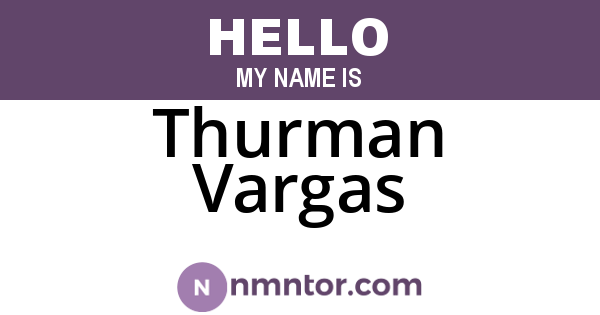 Thurman Vargas