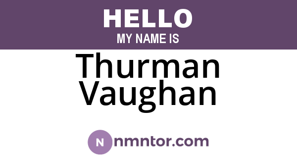 Thurman Vaughan
