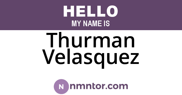 Thurman Velasquez