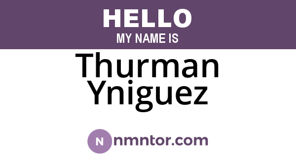 Thurman Yniguez