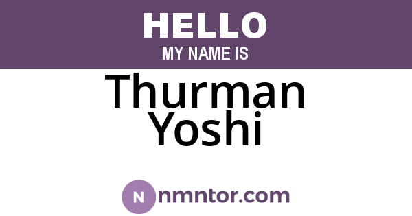 Thurman Yoshi