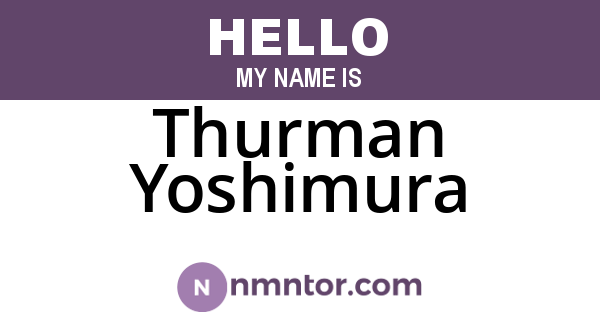 Thurman Yoshimura