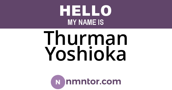Thurman Yoshioka