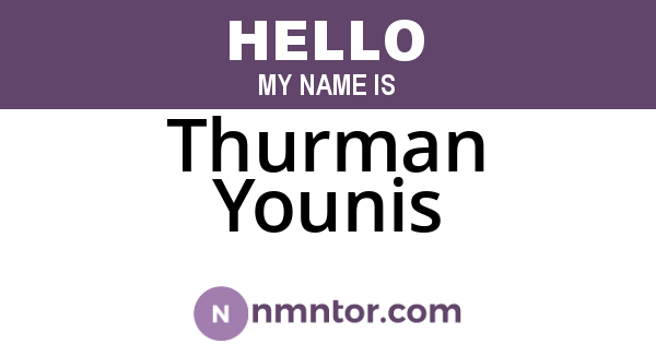 Thurman Younis