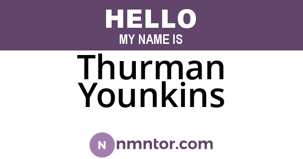 Thurman Younkins