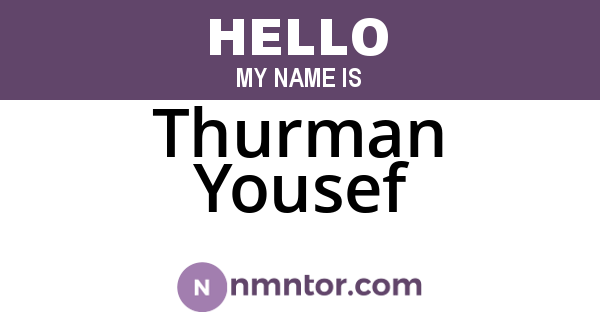 Thurman Yousef