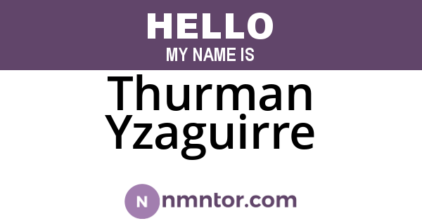Thurman Yzaguirre