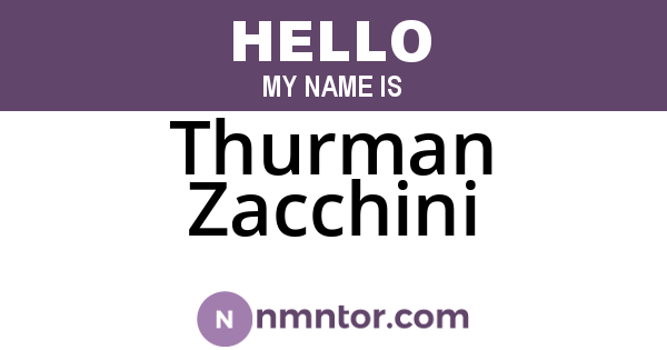 Thurman Zacchini