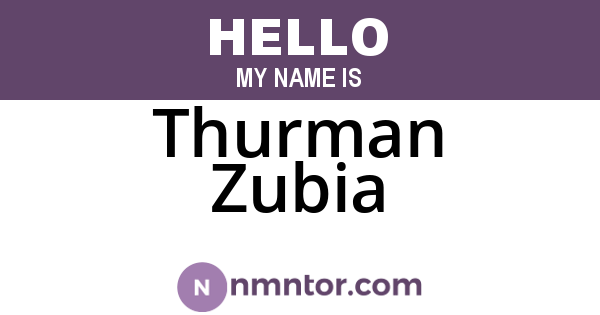 Thurman Zubia