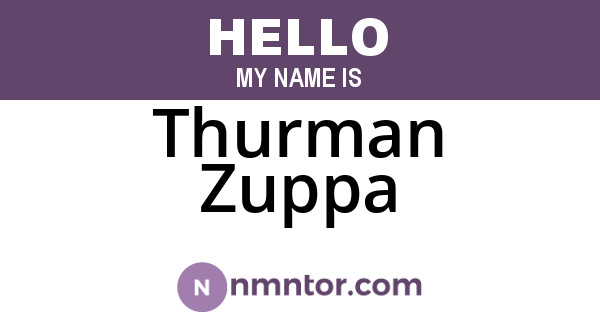 Thurman Zuppa