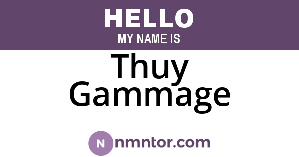 Thuy Gammage