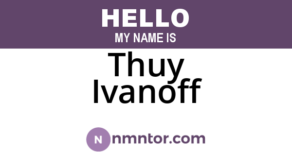 Thuy Ivanoff