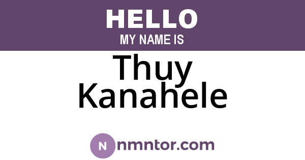 Thuy Kanahele