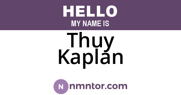Thuy Kaplan