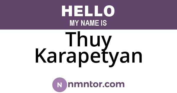 Thuy Karapetyan