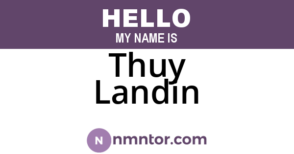Thuy Landin