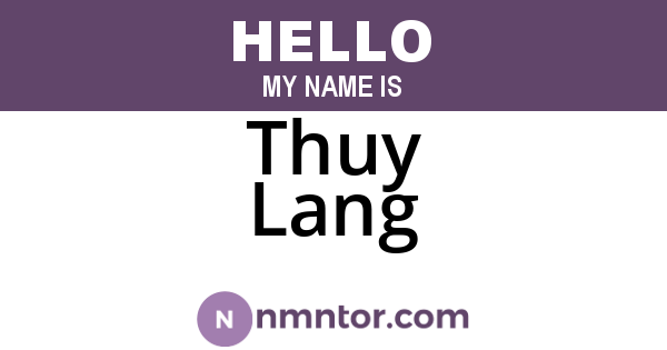 Thuy Lang