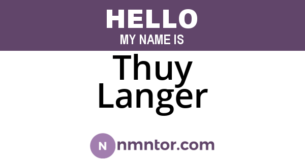 Thuy Langer