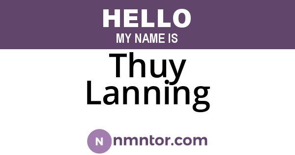 Thuy Lanning