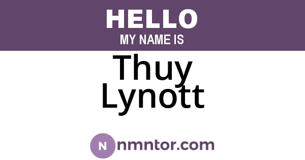 Thuy Lynott