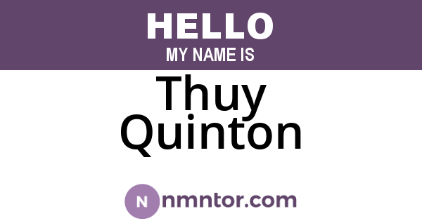 Thuy Quinton