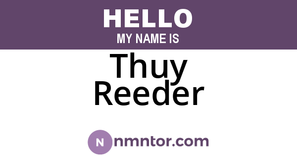Thuy Reeder